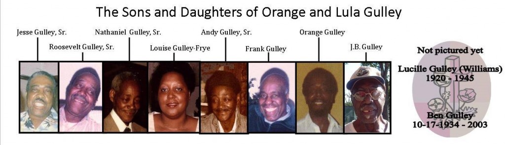 Sons and Daughters of Orange and Lula Gulley